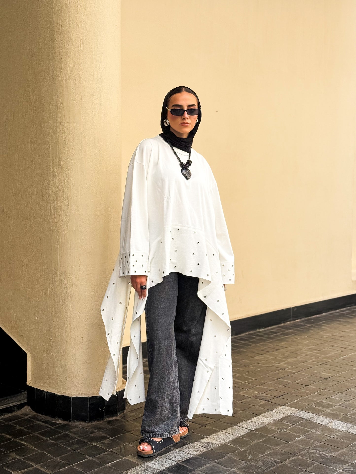Eyelet T-shirt WHITE