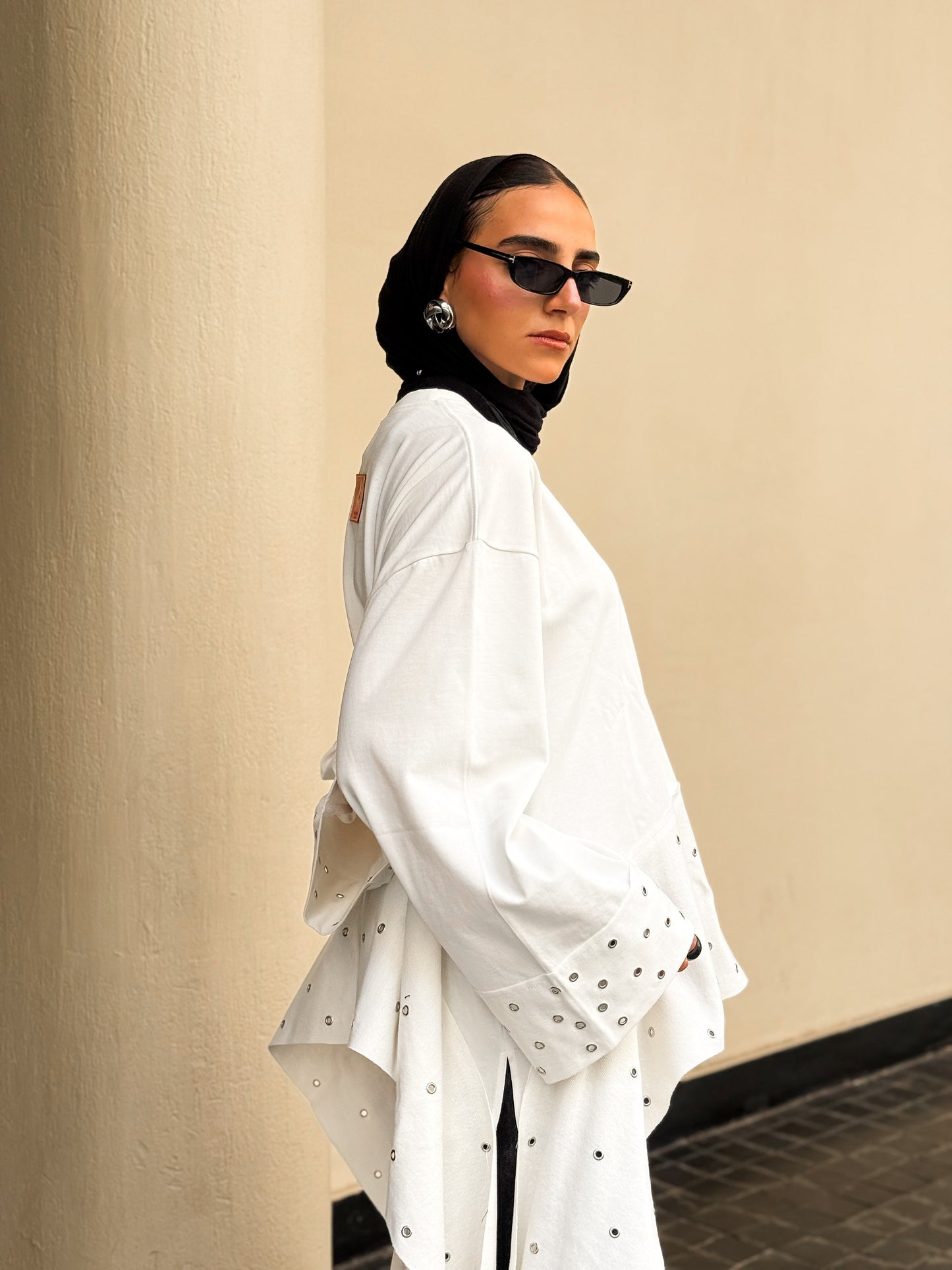Eyelet T-shirt WHITE