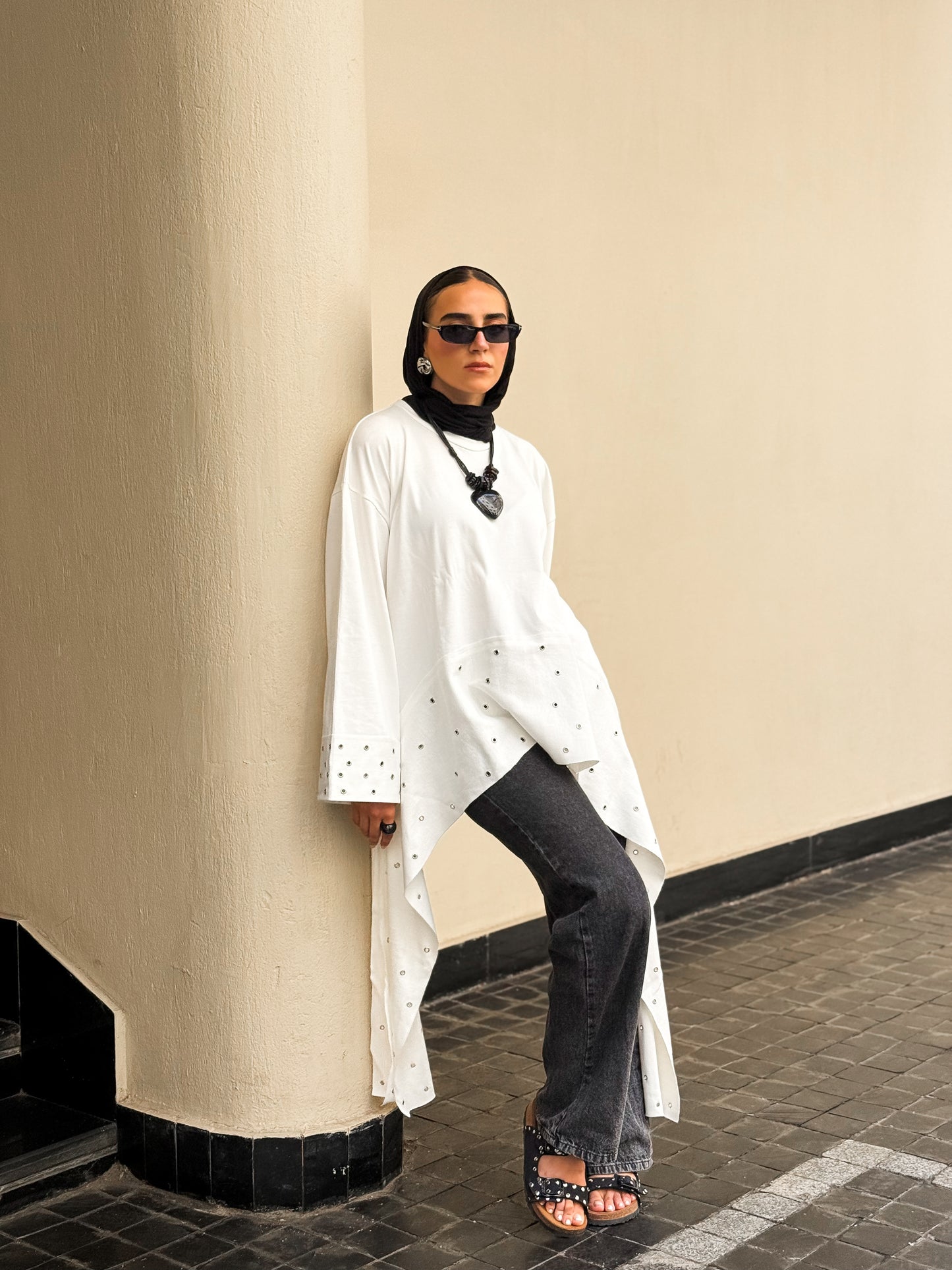 Eyelet T-shirt WHITE
