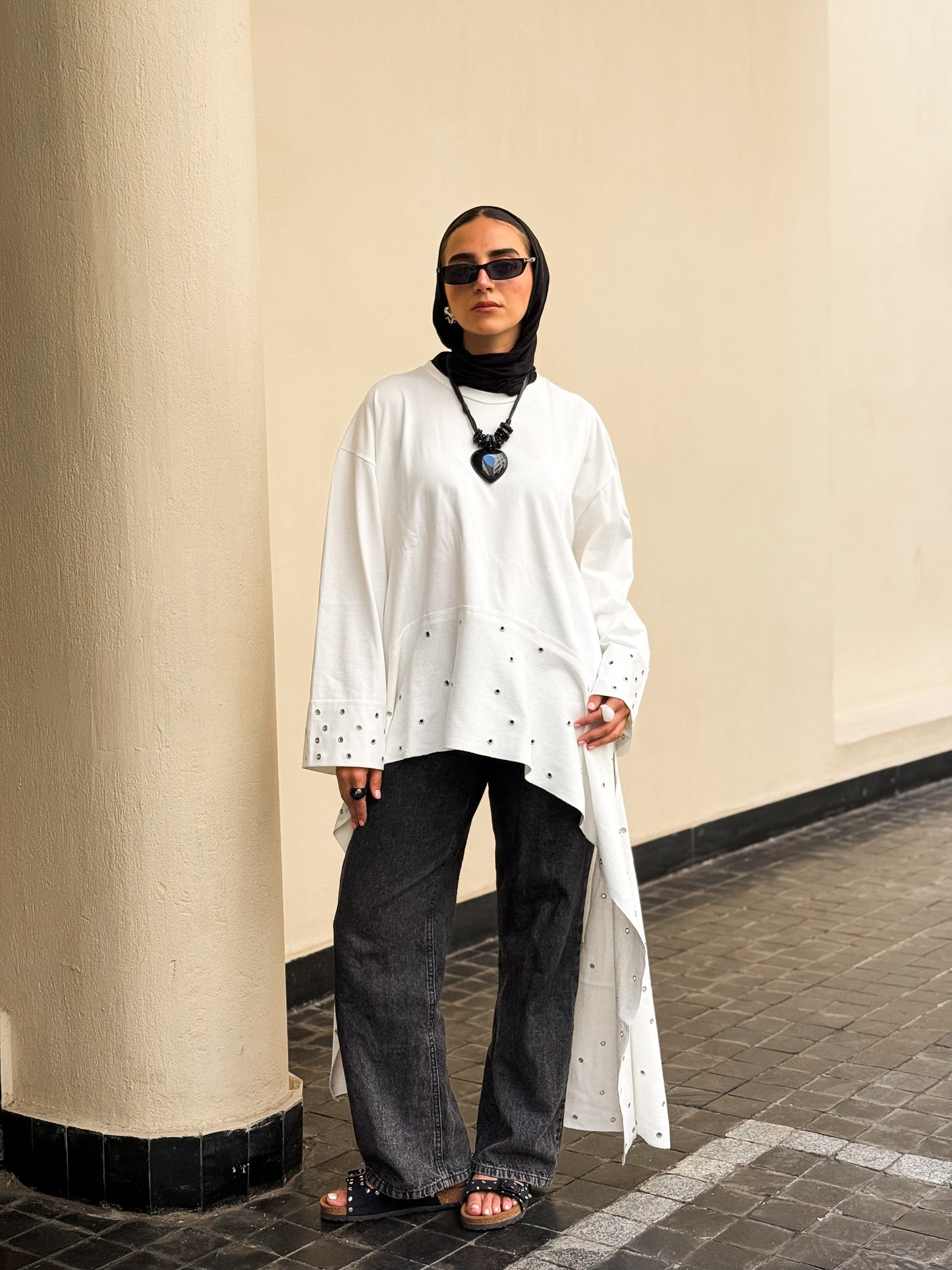 Eyelet T-shirt WHITE