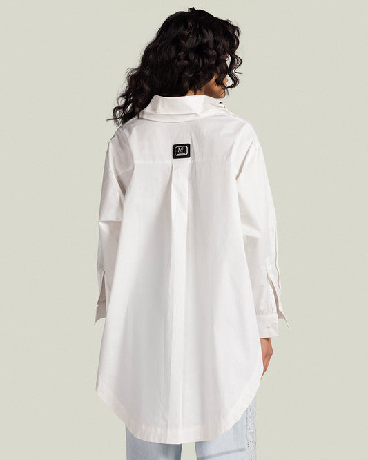 The high-low white shirt