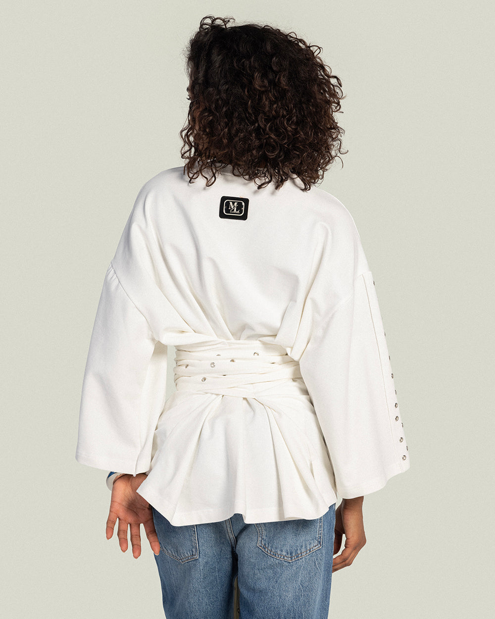 The Multi-Way Eyelets T-shirt - Pearl