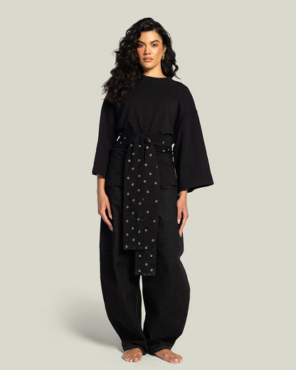 The Multi-Way Eyelets T-shirt - Noir