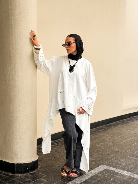 Eyelet T-shirt WHITE