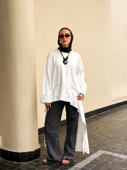 Eyelet T-shirt WHITE