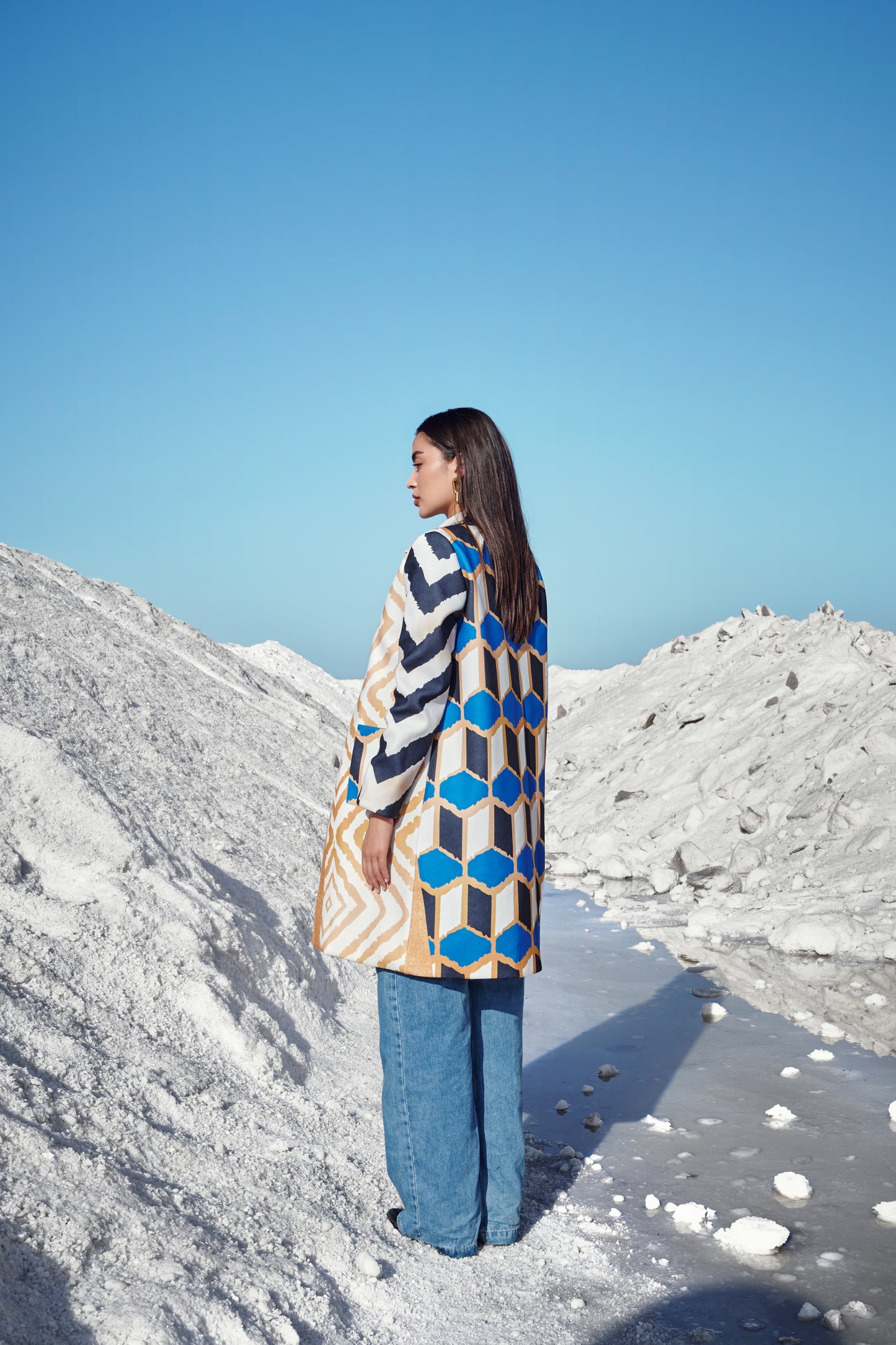 The Geometrical Print Coat